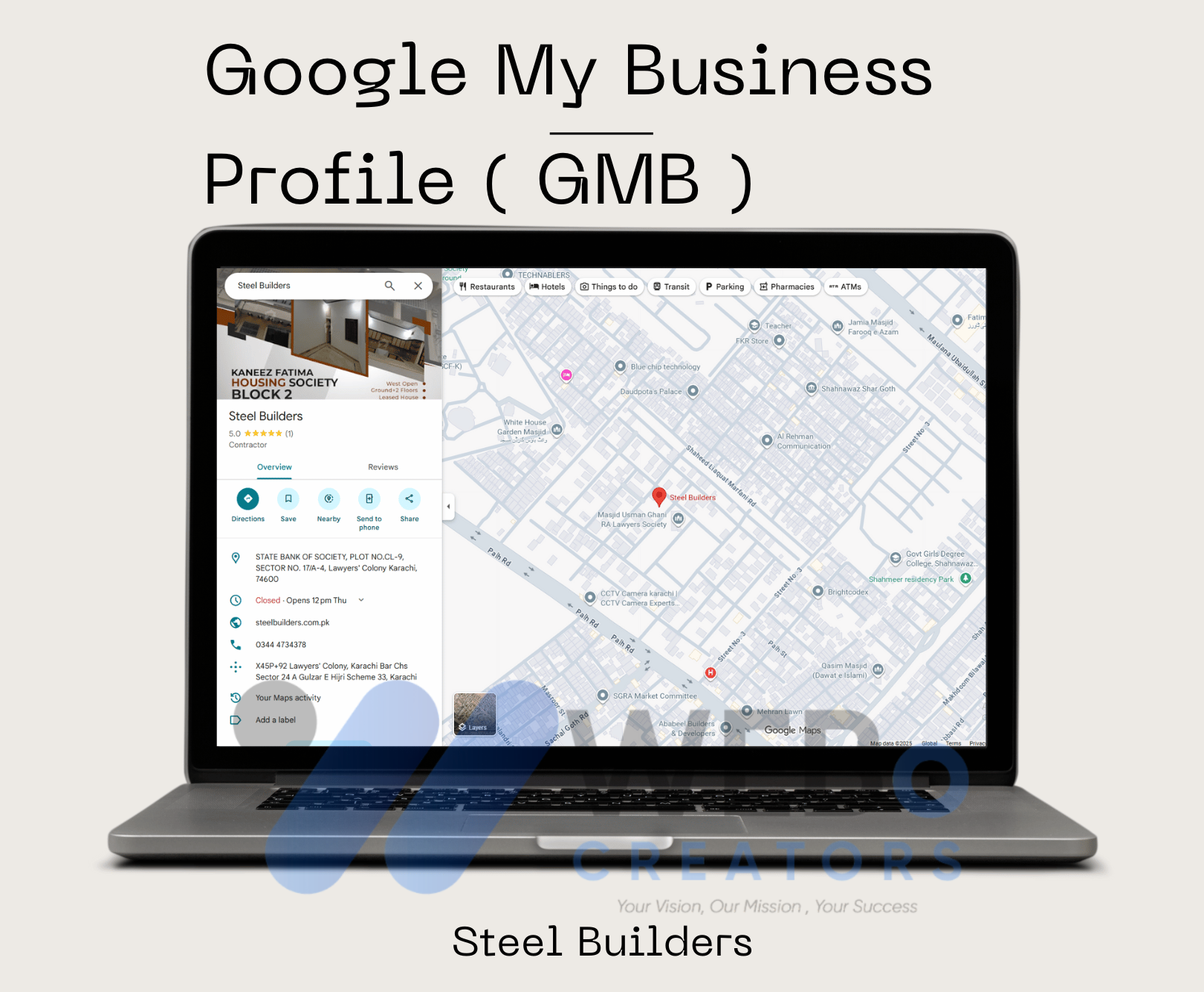 Steel Builders Google My Business Creation